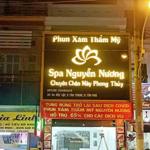 chữ nổi inox đèn led